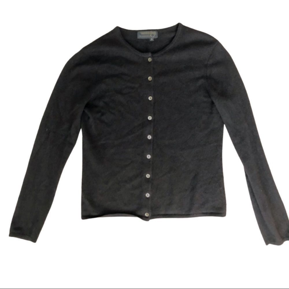 COUNTRY SHOP Cashmeres Black Cardigan Sweater